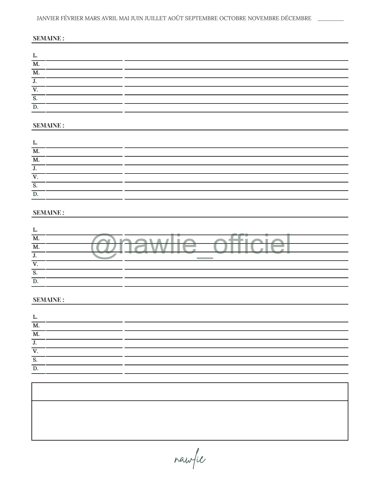 Monthly Planner