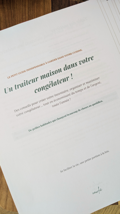 Guide : Un traiteur maison dans votre congélateur!