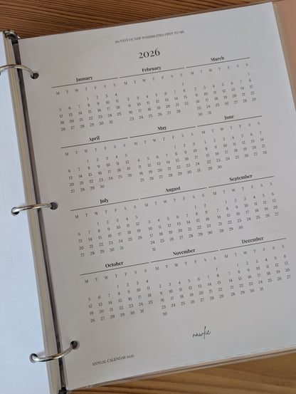 Calendrier annuel 2026