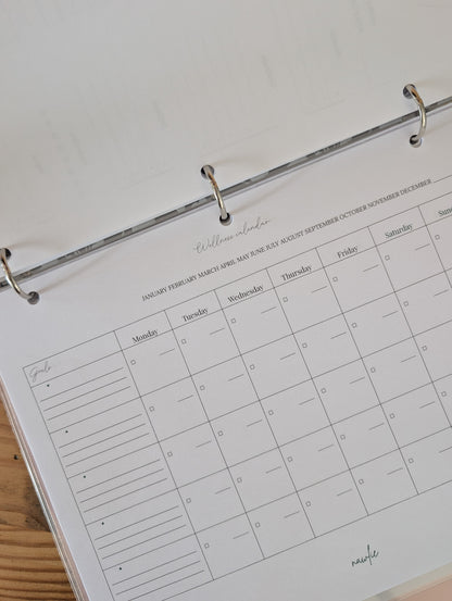 Calendrier bien-être vierge