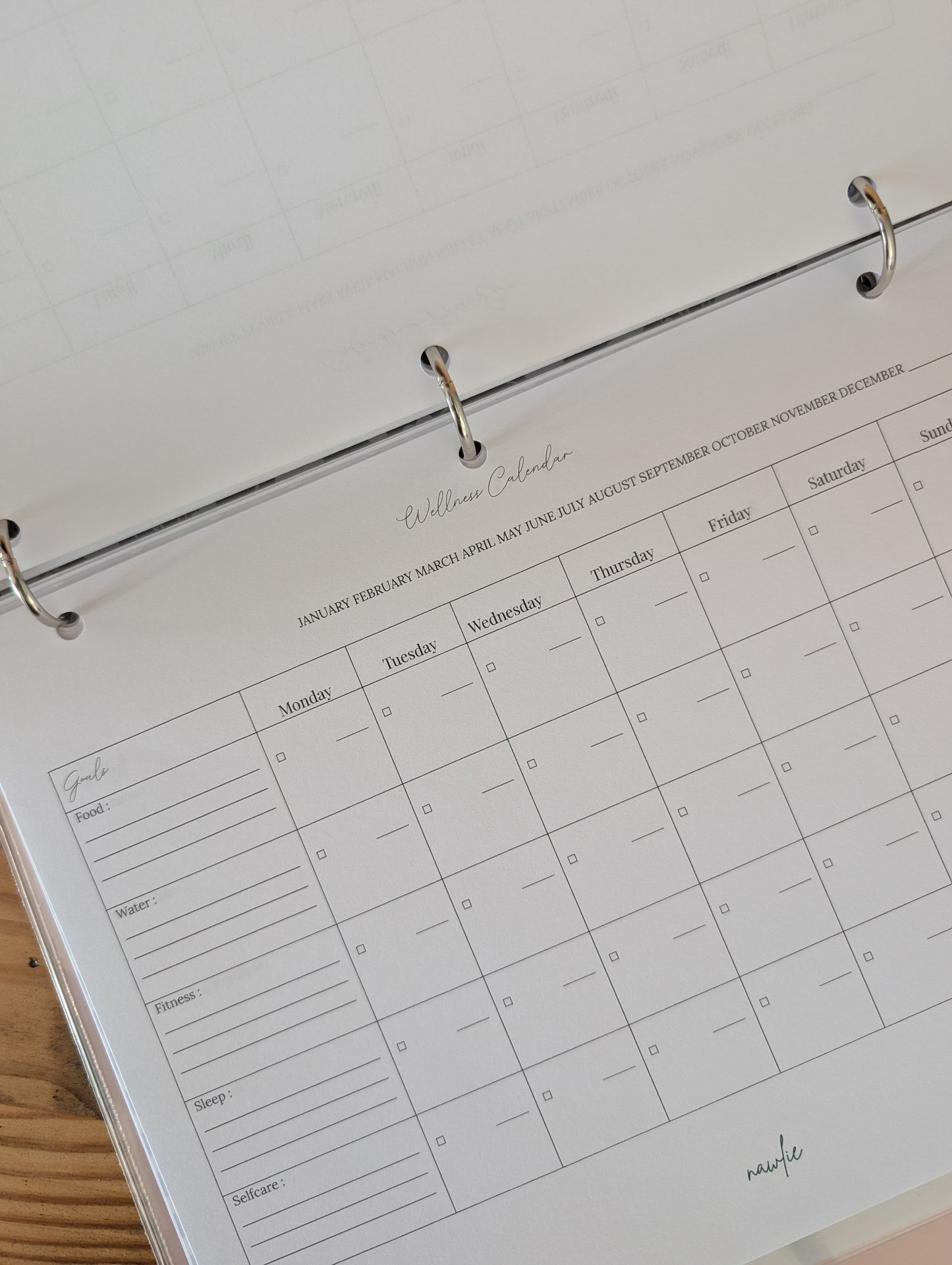 Calendrier bien-être