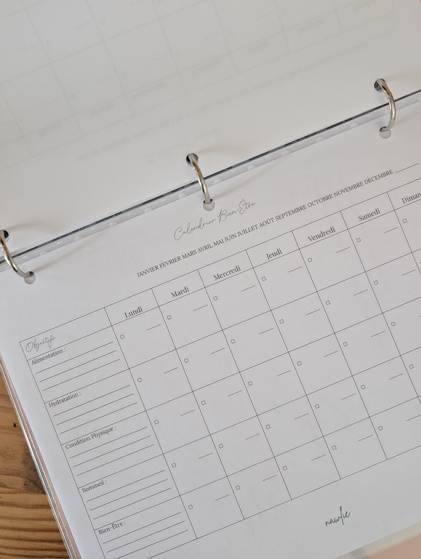 Calendrier bien-être