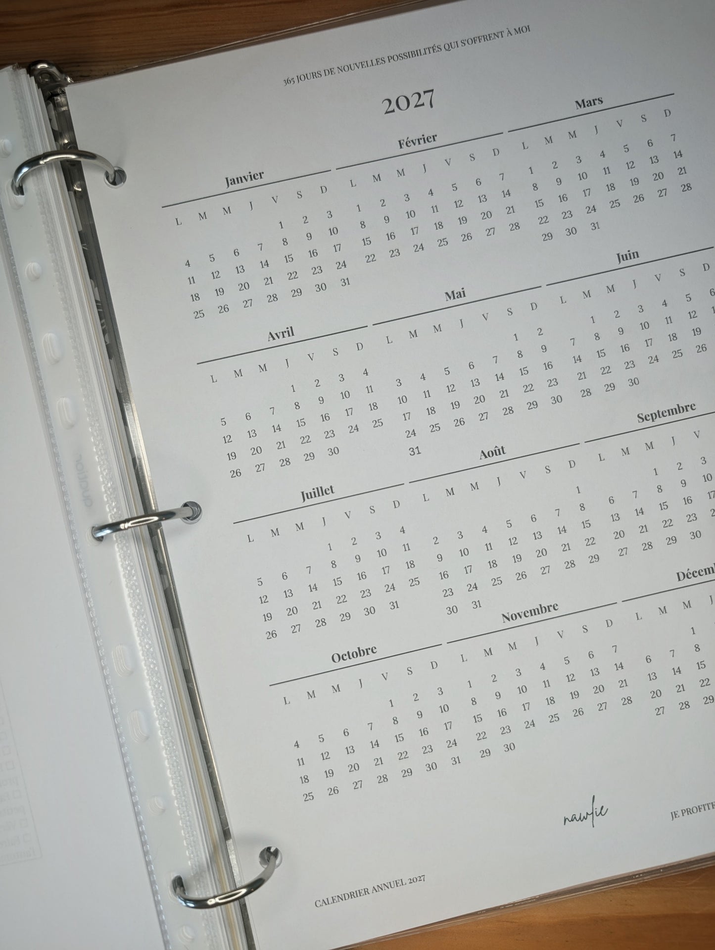 2027 Annual Calendar