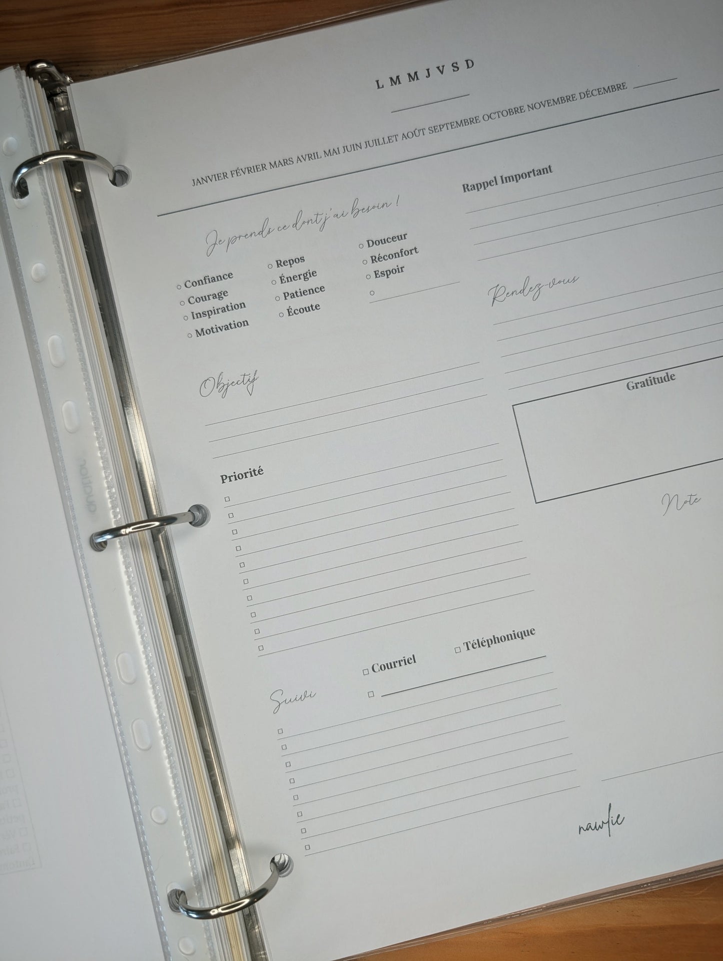 Planificateur journalier - Vers.1