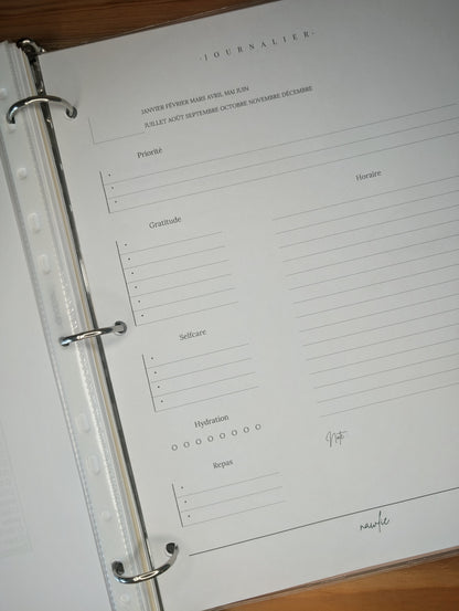 Double-sided daily planner (7 days)