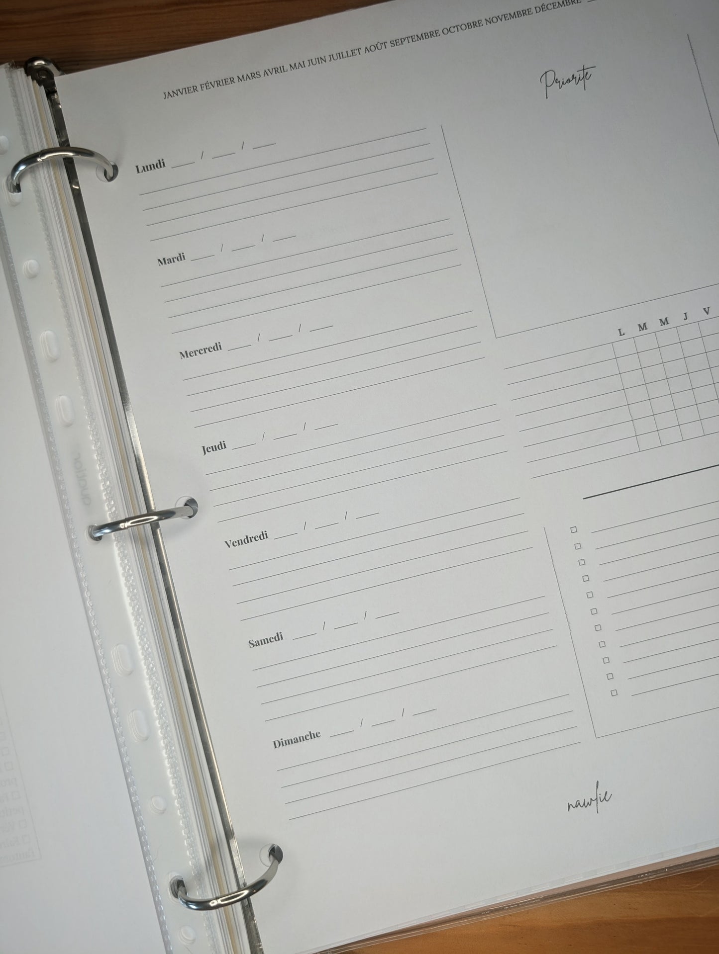 Weekly planner