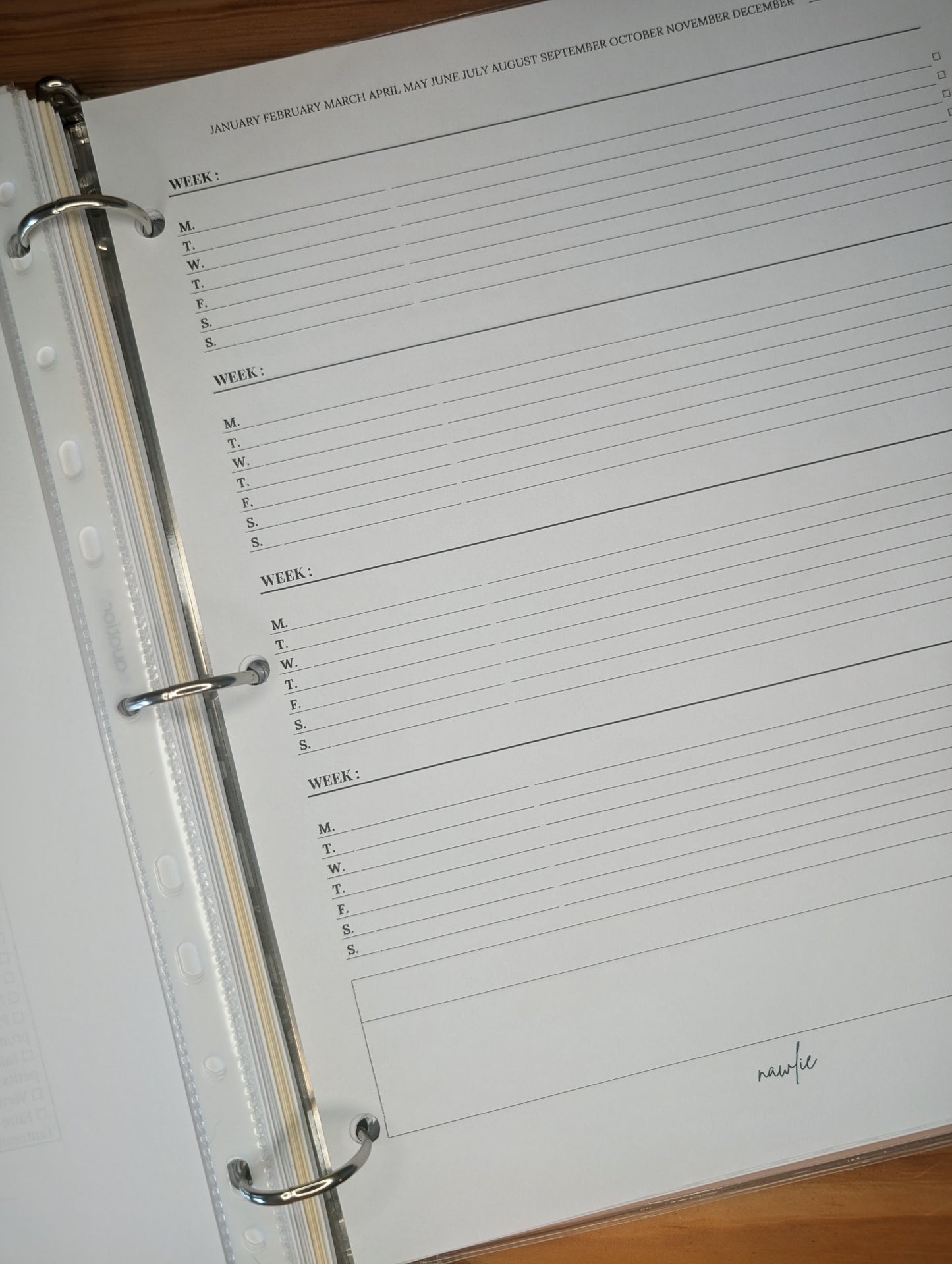 Planificateur mensuel - Vers.1