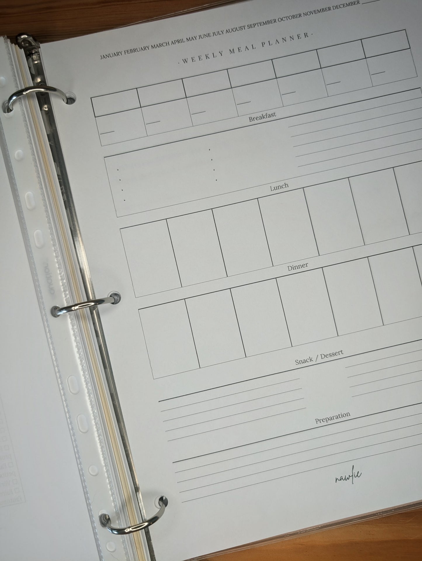 4-Week Meal Planner (Double-Sided)