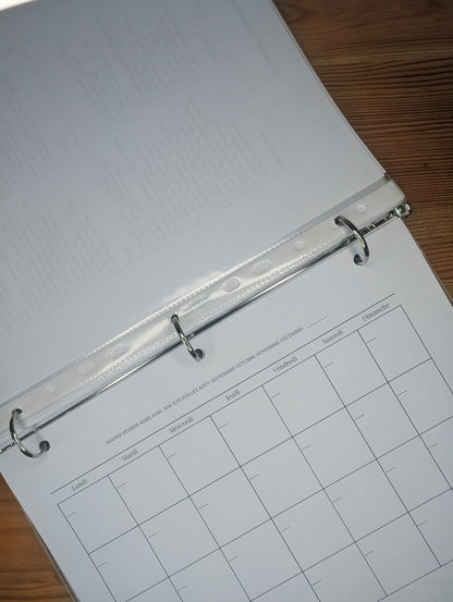 Calendrier mensuel vierge