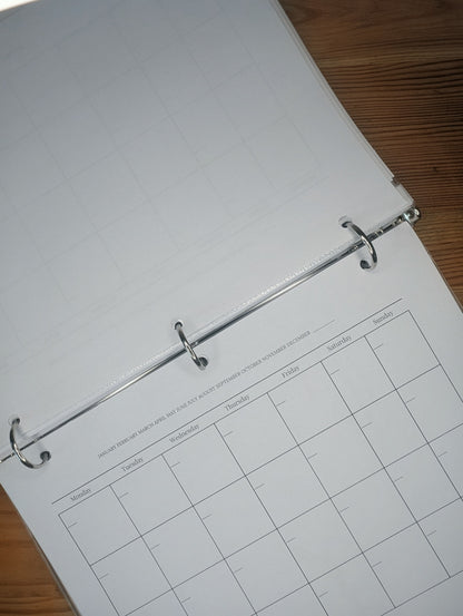 Calendrier mensuel vierge