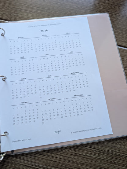 Calendrier annuel 2026