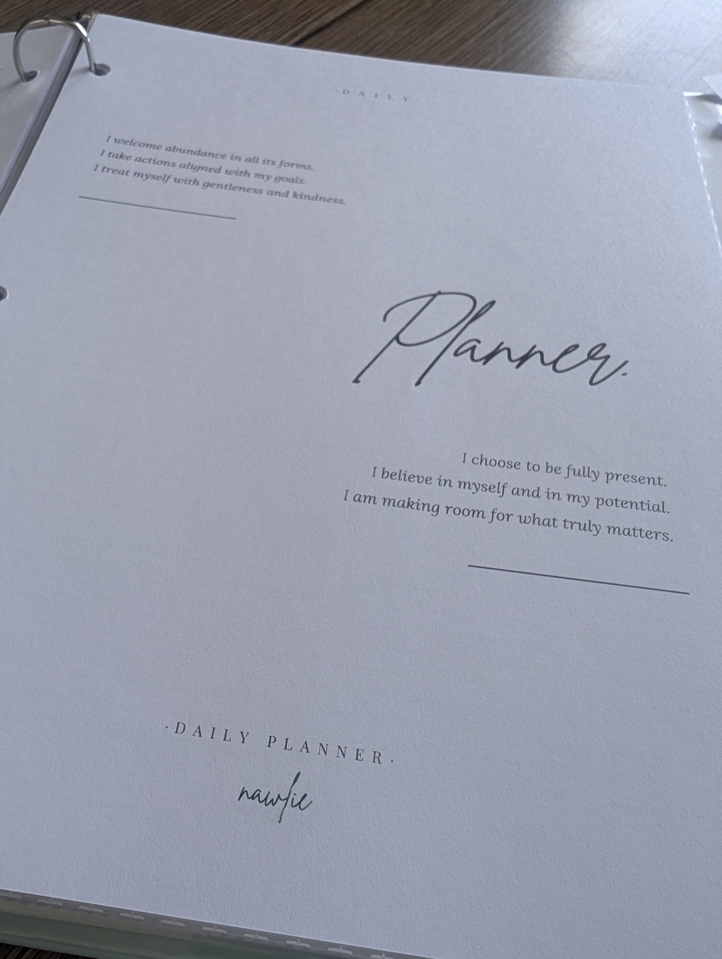 Section Cover Page | Daily Planner