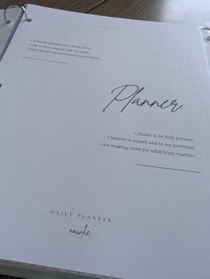 Section Cover Page | Daily Planner