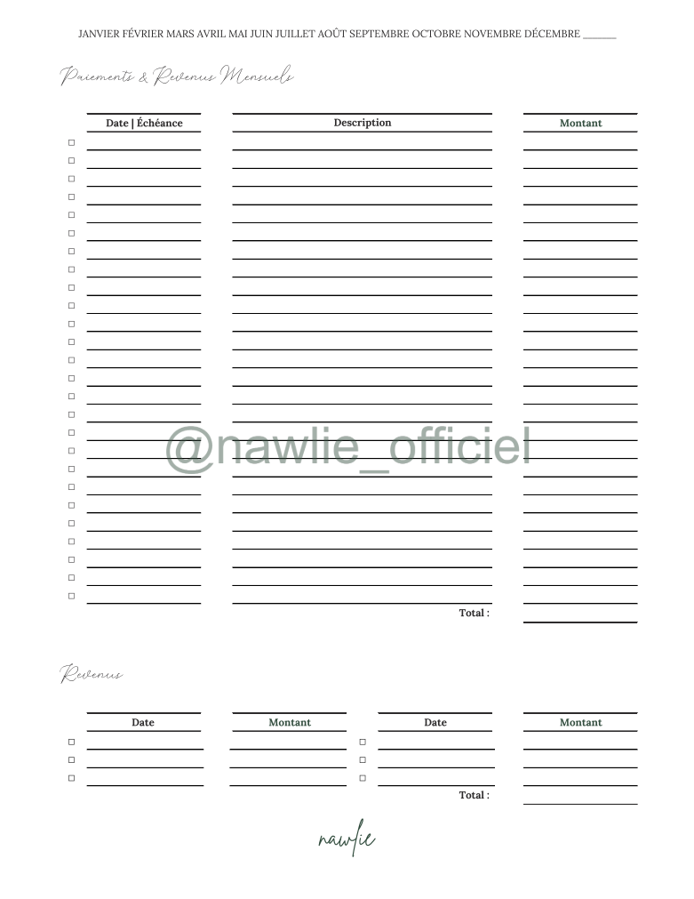 Monthly Payments and Income