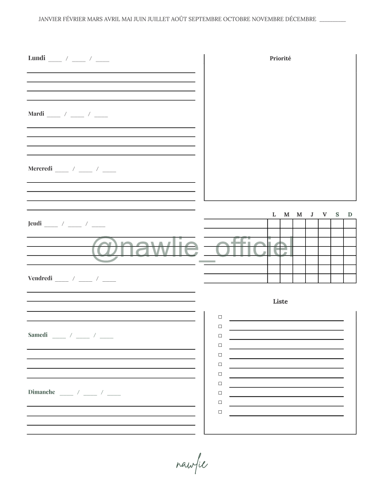 Weekly Planner